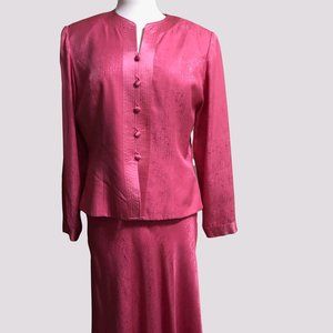 Vintage Adrianna Papell Pink silk set